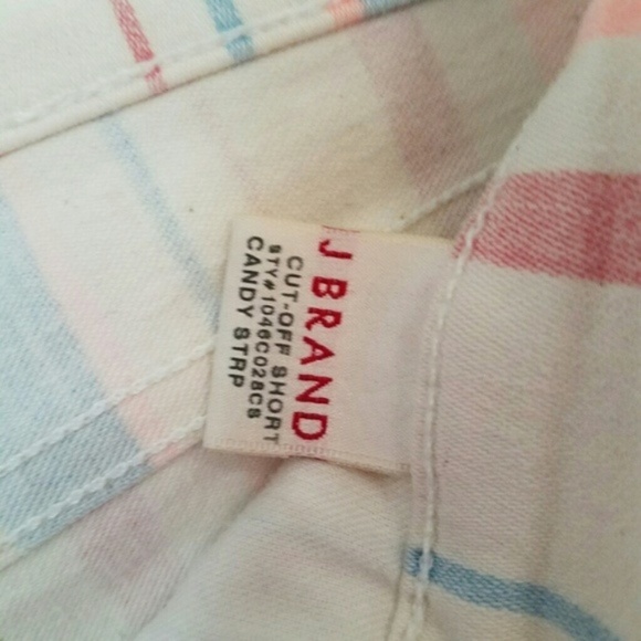 J Brand Candy Stripe Cutoff Denim Shorts 24 - Picture 6 of 8